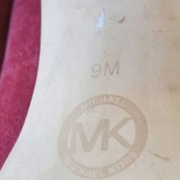 Michael Kors cranberry suede leather Platform stilettos heels pumps shoes size 9 - Picture 9 of 12